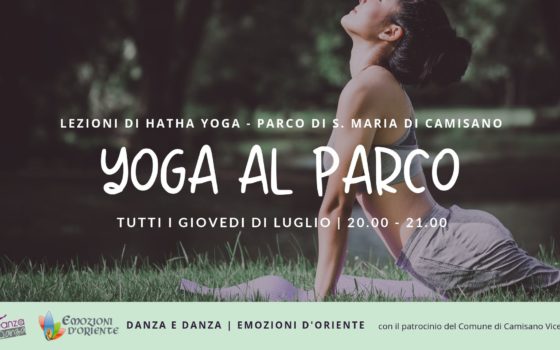 Yoga al Parco a Camisano Vicentino, Luglio 2019